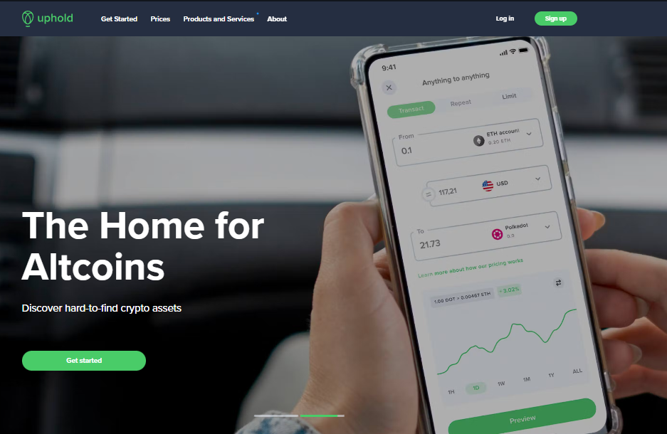Using Uphold to buy Solana in the UK.